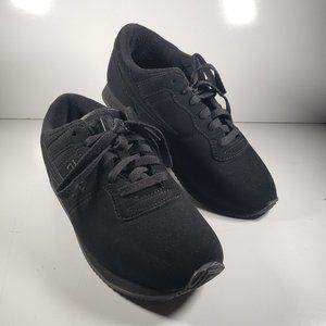 Fila Women's Manchu 2 Walking Shoe Size 9 Black 5SC60509-001 Faux Suede